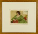 52. Seated Woman in a Green Dress by Mabel Lee Hankey